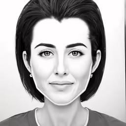 a black and white photograph of a woman with a face mask on