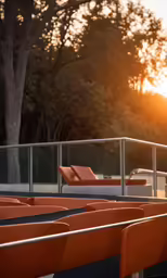 a couple of benches sitting next to each other