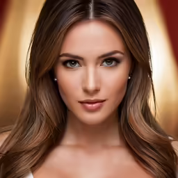 a beautiful young woman with long hair posing for a picture