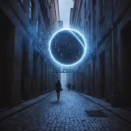 an image of a person walking on a street