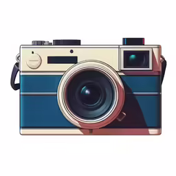 an old photo camera with a lens on the side