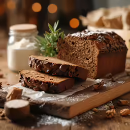 two slices of nutella bread sit on a cutting board