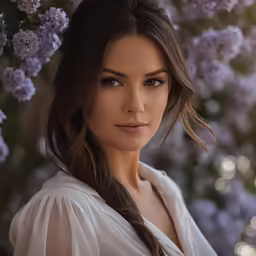 a woman with a long braid in her hair