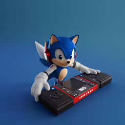 a toy of a hedge standing on top of a video game console