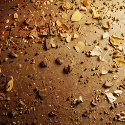 an aerial shot of a brown dirt floor