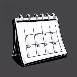 an illustration of a calendar on gray paper