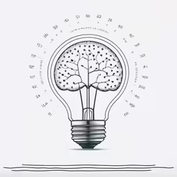 a light bulb with a tree growing inside it