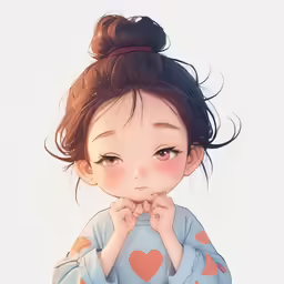 a girl with long hair and a bow tie in her hair