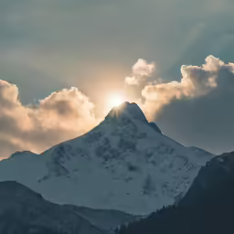 a view of a large mountain in the middle of the night