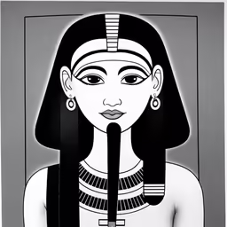 the egyptian princess is depicted in this black and white picture