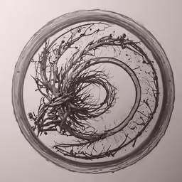 the drawing shows an image of a circular object