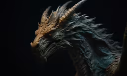 a close up of a monster statue