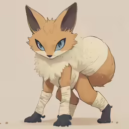 a drawing of a cute little fox that looks like it is wearing boots