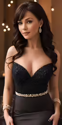 a very cute and nice lady in black