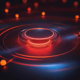 the back lit of an electric device in red