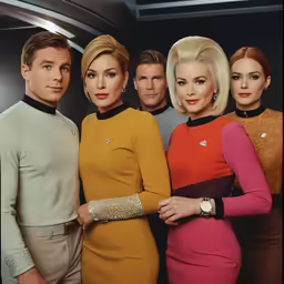 a group of women stand next to each other