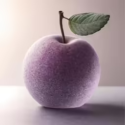 the fruit is covered with sprinkles and a green leaf