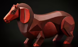 a wooden animal with some sort of brown on it
