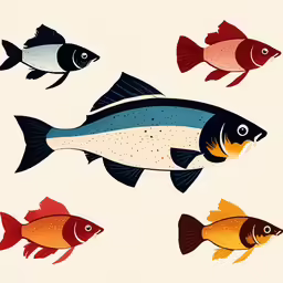colorful fish floating around in the water