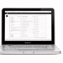 the small laptop has several settings for each page