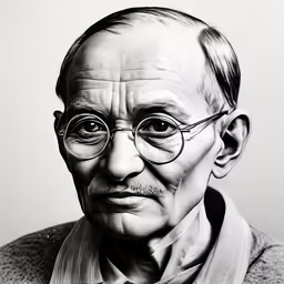 the artist has his own portrait of an old man