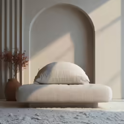 pillows on a bed in an elegant room