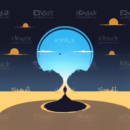 a person is standing on a large circular object