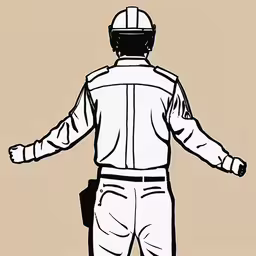 the back of a person with a helmet,back view of man wearing a motorcycle jacket and riding helmet