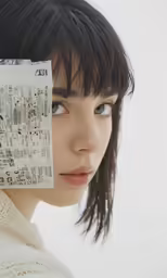 a woman with an advertisement for the department of medicine