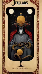 an illustrated cover with a man in black and gold and the words jellads written below