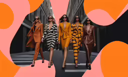 models walk in the same fashion on a street