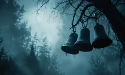 there are three bellies hanging from the tree