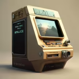 a computer monitor that has an old fashioned monitor