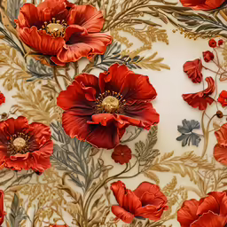 a bouquet of red flowers with leaves on the outside of it