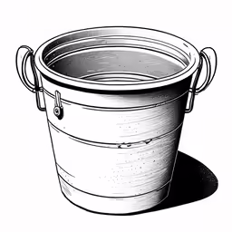 an illustration of a bucket with a handle