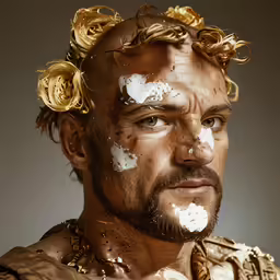 a man with facial white cream on his face