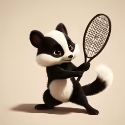 a racquet that looks like a panda character