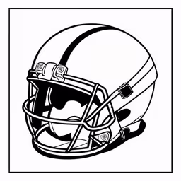 a football helmet with the word,football helmet in black and white, on a white background