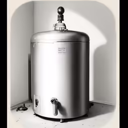 a large metallic pot sitting on top of a floor