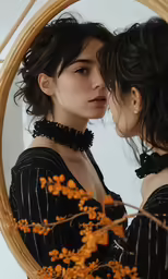 an image of a woman in the mirror