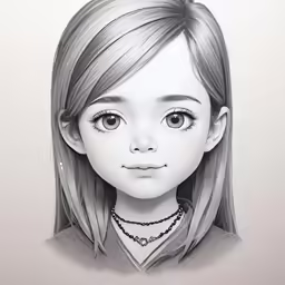 a girl is looking up with big eyes