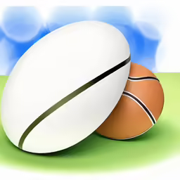 an image of two sports balls on the ground