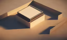 an empty box with a white box in it