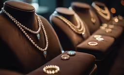 a collection of different jewels on a display
