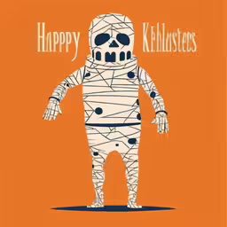 the robot character is in costume made from strips