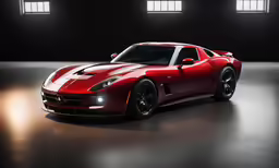 a very sleek sports car in an empty spot