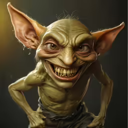 a troll that looks very old and ugly