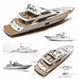 several types of boats are shown from the perspective of the boat