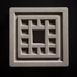 the geometric shapes in the square is similar to those of those made with concrete