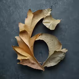 a group of leaves laying on top of a table